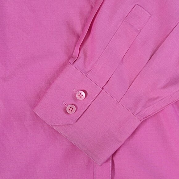 Talbots Wrinkle Resistant Long-Sleeve Pink Cotton Blouse - 24P - Picture 4 of 8